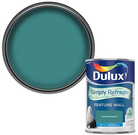 Dulux Simply Refresh Feature Wall Matt Emulsion Paint - Proud Peacock - 1.25L, 5569251