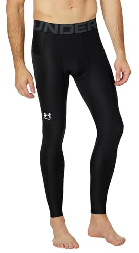 Under Armour Men's HeatGear Leggings, Black (001) / White, S