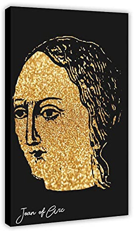 Joan of Arc Poster, Portrait-Kunst, Leinwand, Wandkunst, Deko, Bild, Gemälde für Wohnzimmer, Schlafzimmer, Dekoration, Rahmen: 50 x 75 cm