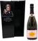 Elegante cassetta da Champagne Magnum 1,5 Litri in legno laccato nero, Personalizzabile sia con testo che con foto, Ottima ed Esclusiva idea regalo (Veuve Clicquot Rosè)