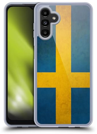 Head Case Designs Sweden Swedish Sverige Flag Vintage Fahnen Gel Handyhülle Hülle [Militärischer Schutzgrad] Kompatibel mit Samsung Galaxy A13 5G (2021)