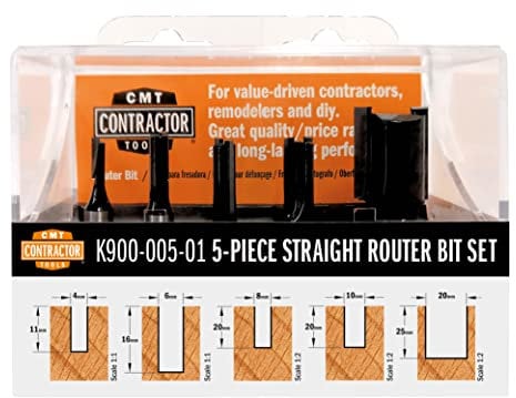 CMT ORANGE TOOLS K900-005-01 Set 5 fresas cortantes rectas HW Z2 S=8 D=4/6/8/10/20 DX
