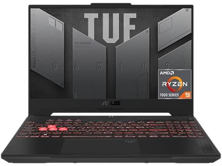 ASUS TUF A15-TUF507XI-LP061W PC Portable Gamer 15 Full HD 144Hz (AMD Ryzen 9 7940HS, GeForce RTX 4070, 16G RAM, 512Go PCIe SSD) Windows 11 Clavier Rétroéclairé AZERTY Français RGB 1 Zone