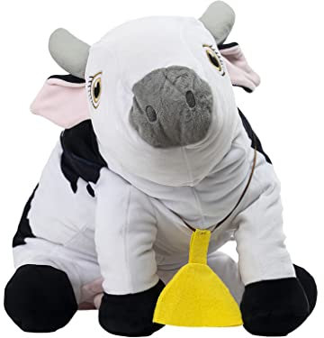 BANDAI La Granja de Zenón Super Peluches Musicales Vaca Lola