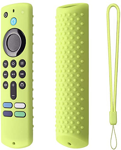 Funda protectora para Fire TV Stick (3ª generación) tercera generación mando a distancia anticaídas a prueba de polvo (verde luminoso)