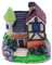 Baoblaze Mini-Feen-Gartenhaus, Mikro-Landschafts-Miniaturhaus, Miniatur-Feen-Gartenhaus, Bonsai-Kunstharz-Mini-Villa-Haus für Dekor-Kinder-Geschenk