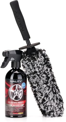 Ivality® Ultra dünne Mikrofaser Felgenbürste Standard & Felgenreiniger – Für eine effektive & schonende Felgenreinigung - Auto Felgenreiniger – Microfaser Felgenbürste – Alufelgen Reiniger