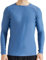 SURFEASY Rashguard Herren Langarm UPF 50+ Schwimmshirts Atmungsaktiv Surfen Angeln Wandern UV-Schutz Langarmshirt (Grau Blau, XL)