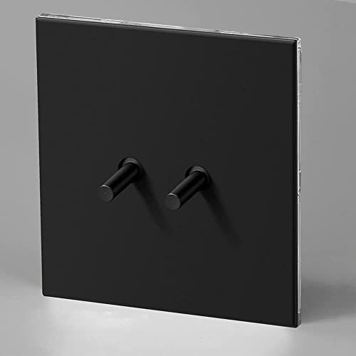 MAXEPO 1-4 Gang 2 Voies Levier Socket Noir Style Industriel Rétro Interrupteur À Bascule 86 Type Rétro Applique Murale Dissimulée Créativité 10A-250V Personnalité Bronze Intérieur Laiton