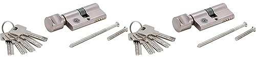 BGS Diy 85270 | Cylindre de serrures de sécurité | avec bouton | 70 mm (Lot de 2)