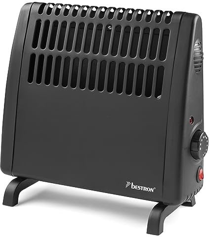 Bestron détecteur de gel électrique, appareil protection contre le gel avec thermostat variable et arrêt automatique, convient aussi pour les garages, caravanes, abris de jardin et d'appareils, Noir