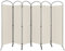 COSTWAY 331 x 188cm Raumteiler Trennwand, Paravent klappbar und abnehmbar, Sichtschutz 6 teilig, Room Divider Innen, aus Stoff, für mehr Privatsphäre und Flexibilität (Beige)
