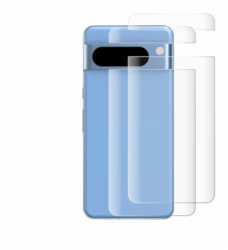 BROTECT Schutzfolie für Google Pixel 8 Pro | (Rückseite) 2 Stück Transparenter Displayschutz Made in Germany Klare Full-Screen Folie Full-Cover 3D Curved Montage Kit