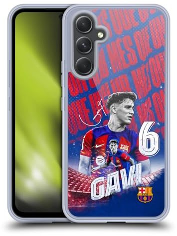 Head Case Designs Offizielle FC Barcelona GAVI 2023/24 Erstes Team Gel Handyhülle Hülle [Militärischer Schutzgrad] Kompatibel mit Samsung Galaxy A54 5G