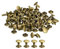 QUARKZMAN 100 Ensembles de Rivets en Cuir, Rivets à Double Tête de 12x12 mm en Métal pour La Réparation D'Artisanat en Cuir, Bricolage pour Ceintures, Sacs, Chaussures, Ton Bronze