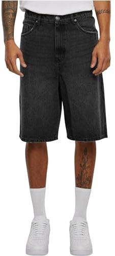 Urban Classics Herren Kurze Jeans 90`s Heavy Denim Shorts, Jeans-Shorts für Männer, Weites Bein, 3/4 Länge, Größen 28-44