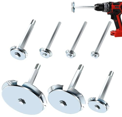 TVIOX PVC Pipe Reamer 7Pcs - PVC Fitting Saver for Removing SCH 40 from Hub, 1/2 In, 3/4 In, 1 In, 1-1/2 In, 2 In, 3 In, 4 In Bit Socket Saver Set for PVC Plumbing Fits 1/2 Variable Speed Power Drill