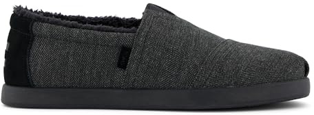TOMS Men ALP FWD Espadrille Loafer Flat, Charcoal Herringbone, 10.5 UK