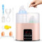 Bizcasa Chauffe-biberon, Chauffe Biberon Électrique Rapide 4 en 1 pour Lait Maternel ou Formule, Chauffe-Biberon avec Écran LCD et Contrôle de la Température (Rose)