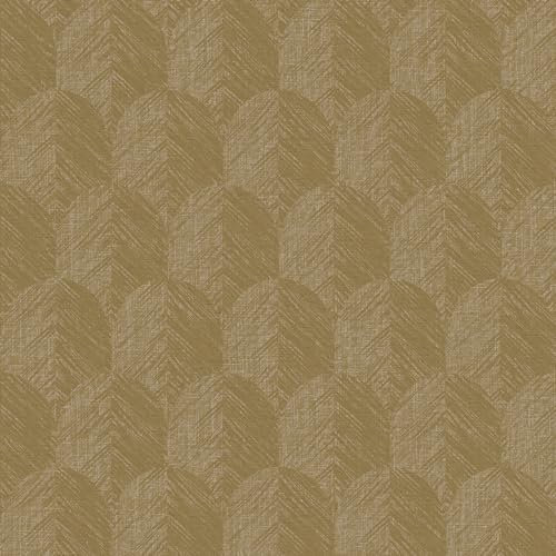 Superfresco Easy Papier peint intissé quadrillage Romee 1005 x 52cm Doré | Revêtement Mural, Tapisserie | Ambiance Facile à poser et à enlever