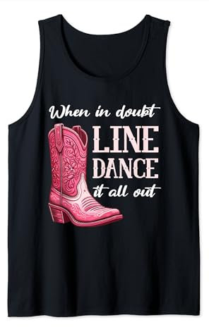 Ragazza delle donne che ballano la linea country Canotta