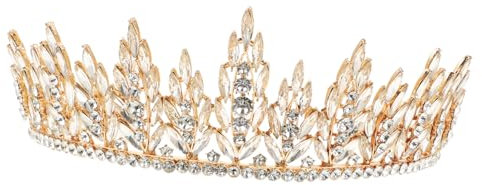 FRCOLOR Crown Rhinestone Queen Tiara Rice Balls Shaker Bride Decorations Tiara for Bridal Wedding Bridal Tiara Bridal Headband Bride Tiara Bridal Decor Crystal Rhinestone Accessories Miss