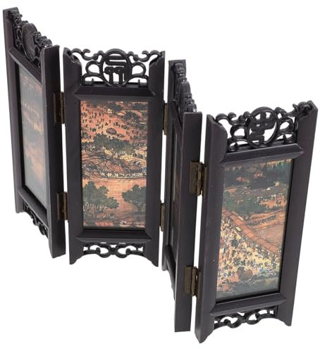 Alipis Paravent Traditionelle Chinesische Kunst Mini-raumteiler Handwerkskunst Für Den Schreibtisch