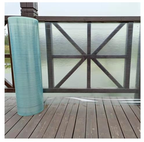 AFGZQ Lastre for Coperture Policarbonato Trasparente, for Serre, Pergole, Sale Sole, Pannelli Plastica Ricambio Serre Facile Installare E Tagliare(2.3 x 9.8ft)