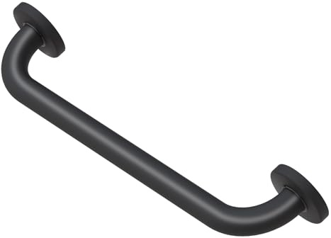 ROTHLEY 18 Inch Grab Bar for Bathtubs and Showers: Stainless Steel Shower Grab Bar Wall Mounted Shower Handle with Concealed Screws for Toilet Assistance (Matte Black)