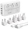 ALLWEI - 2000W Travel Voltage Converter 220V to 110V for European Travel Voltage Adapter for Low Hair Dryer/Curling Iron, Power Converter Adapter Combo with Type