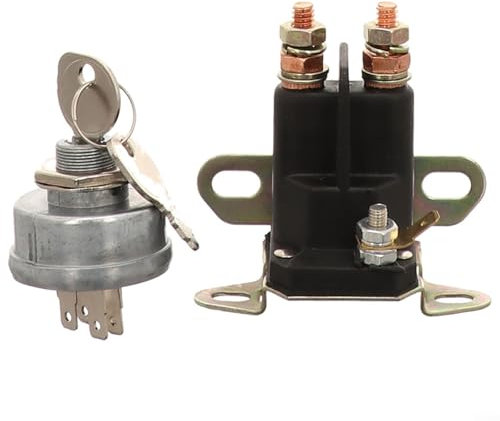 Gdfnmogo Kit interruttore magnetico blocco accensione,Interruttore trattore tosaerba con 2 chiavi,Interruttore magnetico blocco accensione in metallo