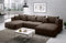 NAWSTOL - Ecksofa Milano U 346 x 188 cm, Sofa mit Schlaffunktion und Bettkasten, Couch mit Kissen, Schlafsofa in U-Form (Braun)