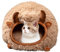 Derwrtup Katzenhöhle, Katzenbetthöhle - Winterliche Katzenhöhle in Yak-Form - Halbgeschlossenes Katzenhausbett, waschbares Katzennest für den Innenbereich, Hundezeltbett für kleine Welpen und Kätzchen