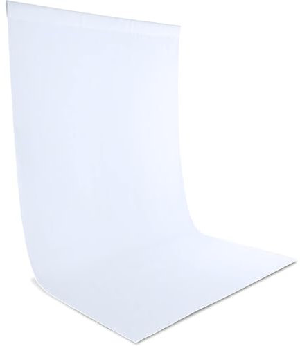 Zdada White Backdrop Screen Background,7x10ft/2.1x3M Collapsible Background Photography,Washable Polyester Photography Backdrop for Photo Studio, Live Streaming, Zoom Meeting, Gaming(Backdrop Only)