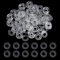 CHGCRAFT 200 Pcs Plastic Washers Flat Vinyl Replacement Clear Washer Gasket Thick Plastic Spacers for Glass Shower Door Handle, 20×2 mm