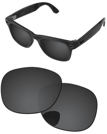 PapaViva Lentes de repuesto compatibles con lentes de sol Ray-Ban Meta RW4008 de 53 mm