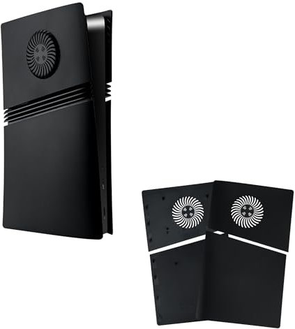 Mcbazel Pannello laterale protettivo anti-polvere sostitutivo, copertura con griglia di raffreddamento per PS5 Pro Digital Edition Console - Nero (non compatibile con PS5 Slim/PS5)