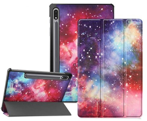 Samsung Galaxy Tab S10/S9/S8 Ultra 14.6-Inch Case, Tri-Fold Stand Cover with S Pen Charging, Auto Wake/Sleep (Galaxy)