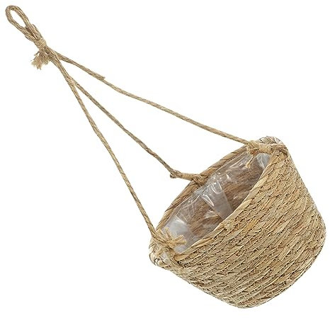 UPKOCH Colgante De Pared De Junco Resistente para Suculentas y Plantas De Interior