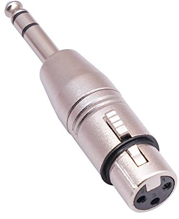 CQEAZ Adaptador de 1/4 TRS a XLR hembra XLR hembra a conector estéreo equilibrado de 1/4 para micrófono PC