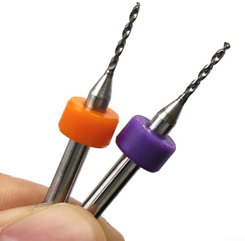 Hartmetall-Mini-Bohrer-Set, 10-teilig, Schnittdurchmesser 0 1 1 2 mm, geeignet für Präzisionsarbeiten an Leiterplatten und Metall