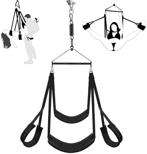 360° Sexschaukel für Erwachsene – Komfortables Bondage-Set für Paare, Verstellbare Gurte, BDSM Fesselset & Liebesschaukel für Liebhaber