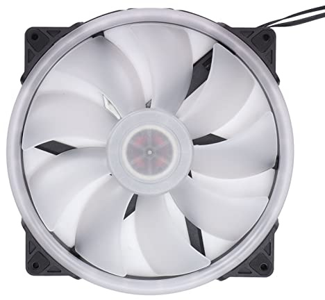 Keenso Ventilateurs de boîtier de 200 mm avec roulement hydraulique à synchronisation légère ARGB avec grand volume d'air à faible bruit pour ventilateurs de PC
