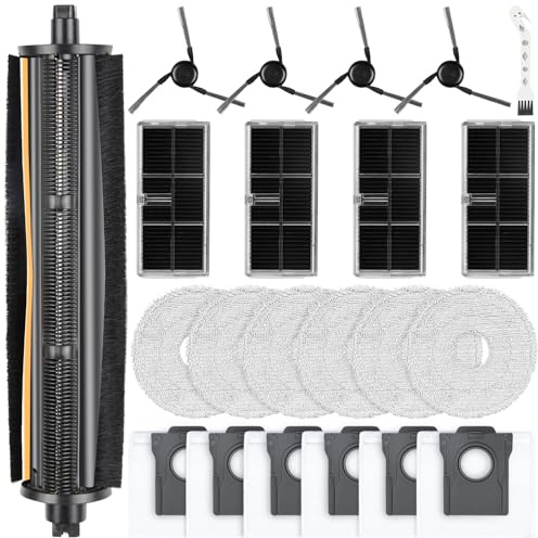 Zubehör für Dreame L10s Ultra Gen 3/X40/L40/P50 Pro Ultra/X40 Master, 23er | mit 1 TriCut-Bürste 6 Wischtücher 4 Filtern 6 Staubbeuteln 4 Seitenbürsten 1 Reinigungsbürste, Ersatzteile Set