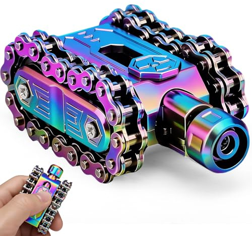 Fidget Roller Slider for Kids Adults, Metal Fidget Chain Toy with Tactile Feedback & Clicking Sounds, Cool Shape Design, Sensory Toy for Christmas Birthday