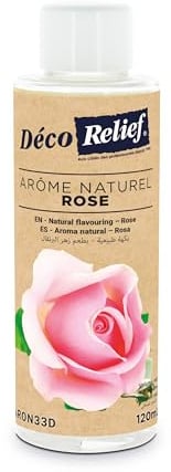 Déco Relief - Arôme Naturel de Rose 120 ml - Ingrédient Pâtisserie - ARON33D