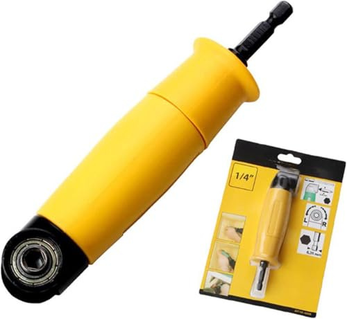 Right Angle Drill Extension Attachment Kit for Electric Drills and Socket Wrenches - 90 Degree Bend Adapter for Enhanced Access and Versatility