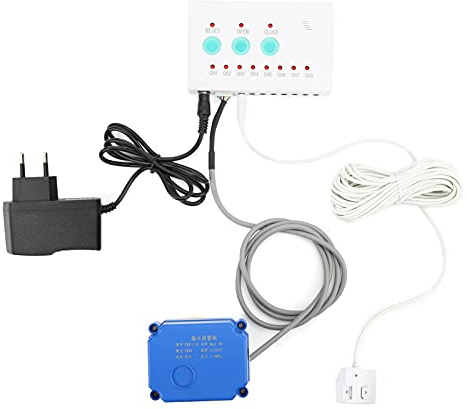 Torvex Lecksuchgerät, akustisches Überlaufalarmsystem mit Wasserlecksensor und DN25-Absperrventil für den Hausinstallationsschutz