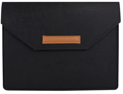 AfitLulu 11/13 Zoll Filz Laptop Hülle Tasche mit Mehreren Fächern, Laptoptasche Schutzhülle MacBook Ultradünn Tablet Tasche Laptop Sleeve Case für Tablets (Schwarz -1, 13 Zoll)