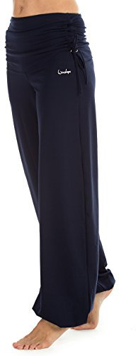 WINSHAPE Wh1 Pantalon de survêtement pour Femme Fitness Loisirs Sport Yoga Pilates, Bleu Nuit, L